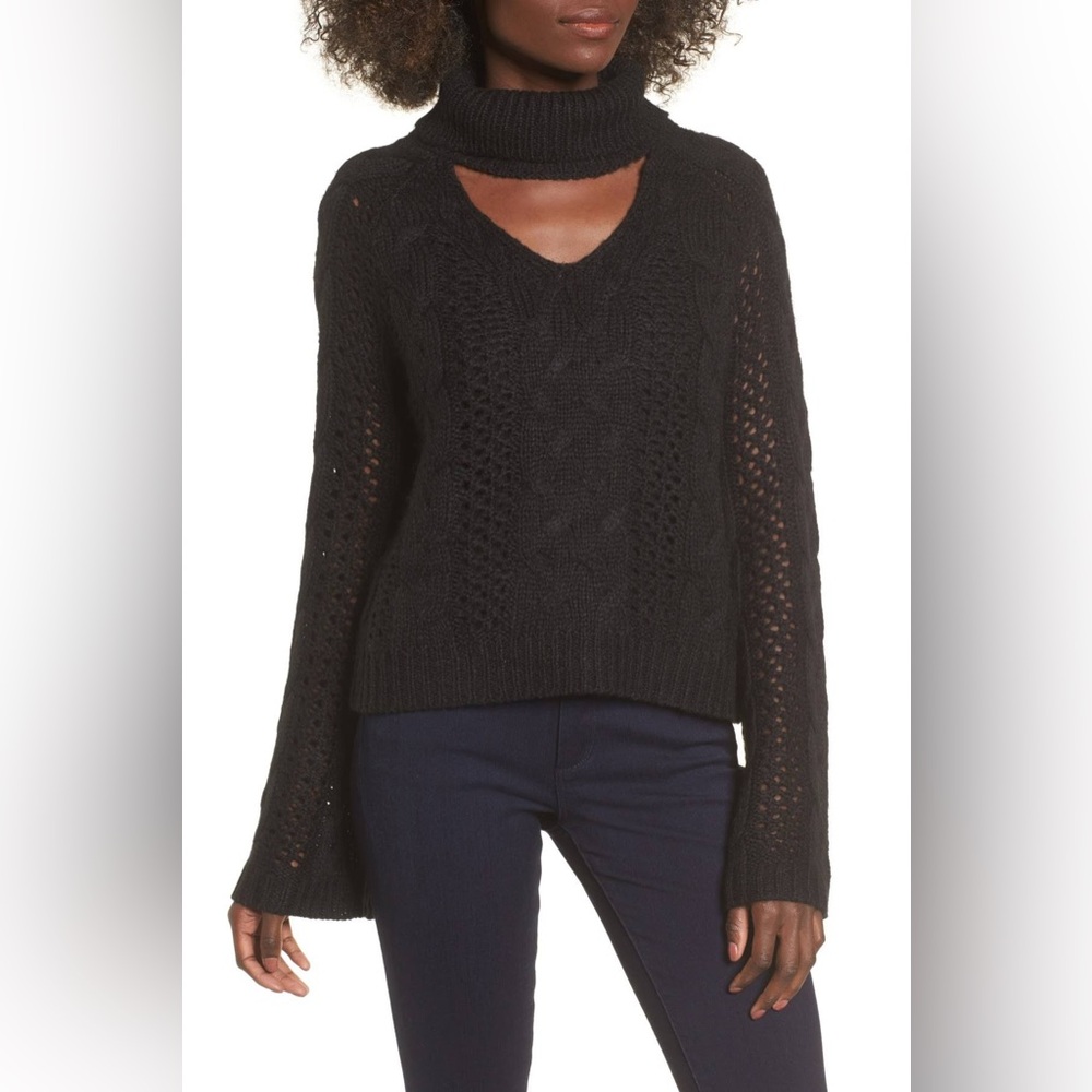Women's Black Turtleneck Sweater - Leith Size M
NWT